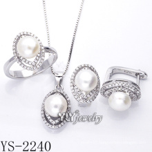 Factory Direct Sale Fashion Jewelry Pearl Set 925 Silver (YS-2240)